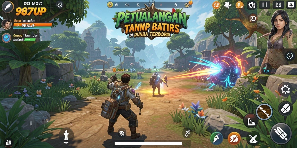 Screenshot gameplay Open World 987UP yang menampilkan eksplorasi yang mendalam.