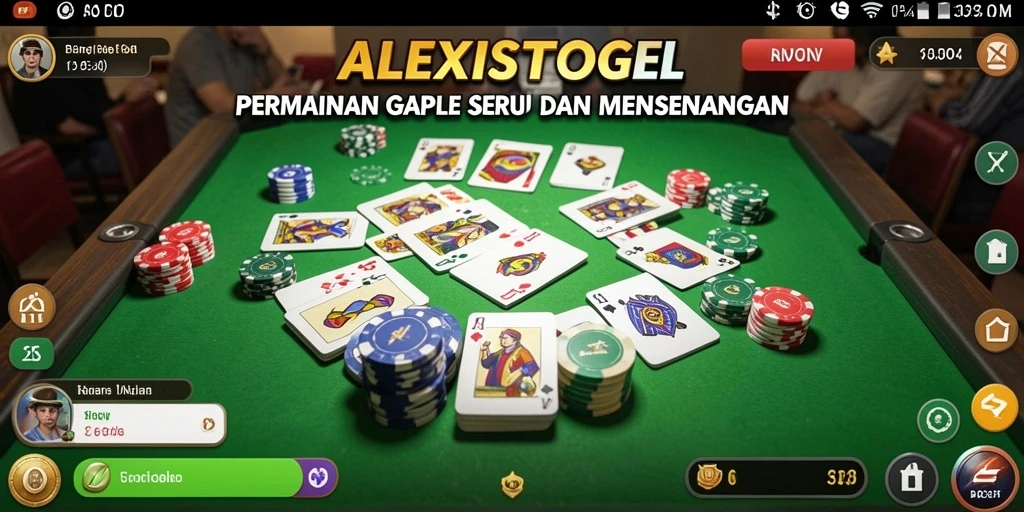 Gameplay seru di ALEXISTOGEL sambil bermain Gaple.