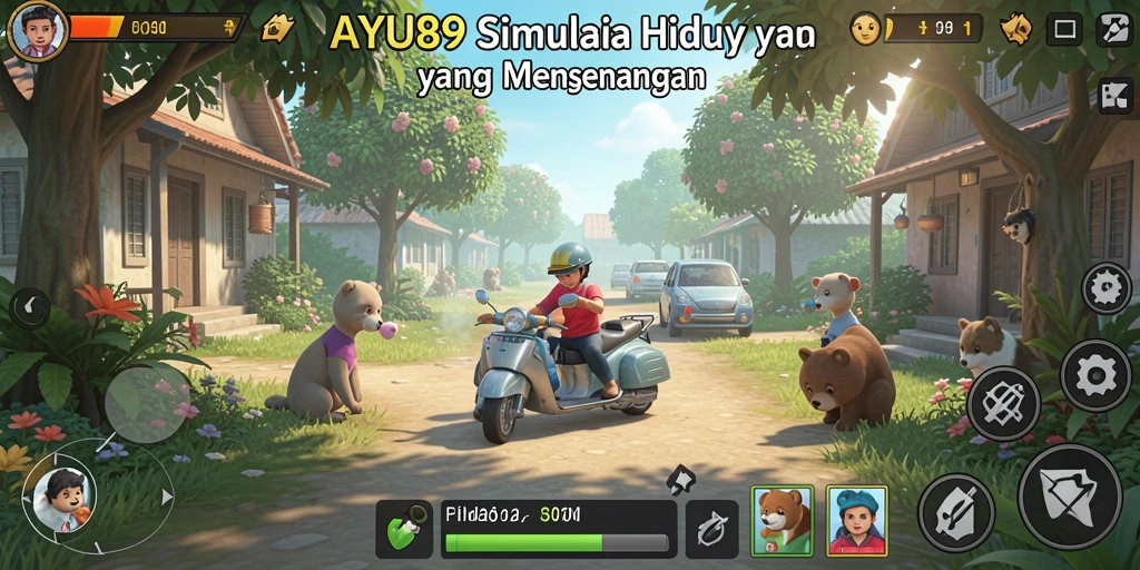 Tampilan gameplay AYU89 dengan dunia virtual yang menawan.