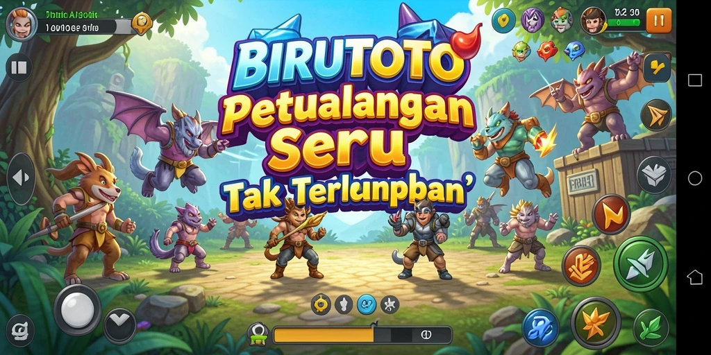Tampilan gameplay menarik dalam BIRUTOTO saat menjelajah dunia.