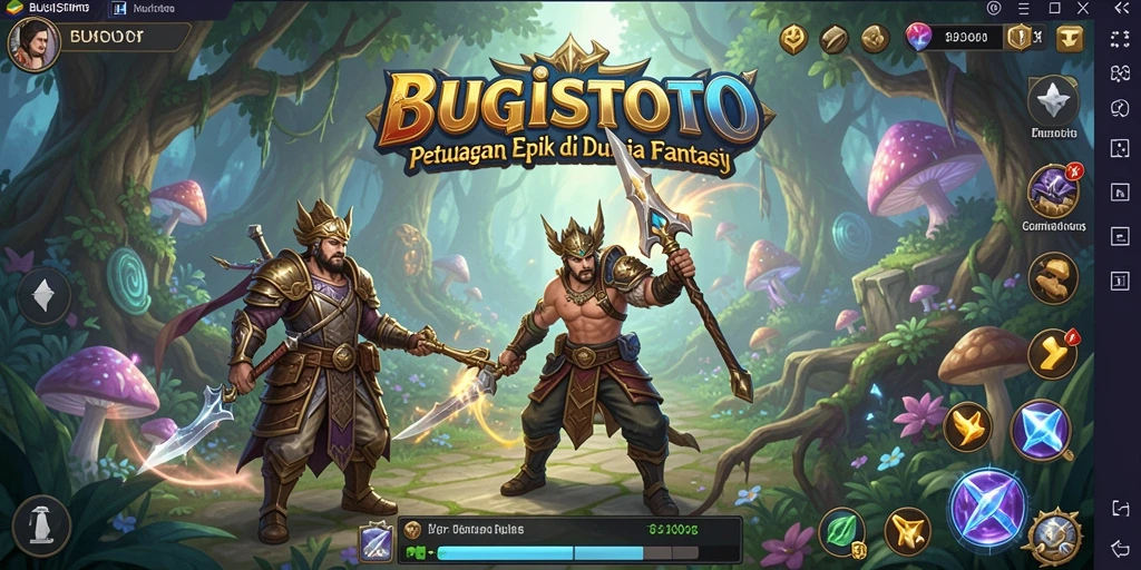Tampilan gameplay RPG yang epik di BUGISTOTO.