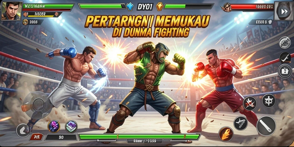 Screenshot DY01 menampilkan aksi pertarungan yang intens dan mendebarkan.