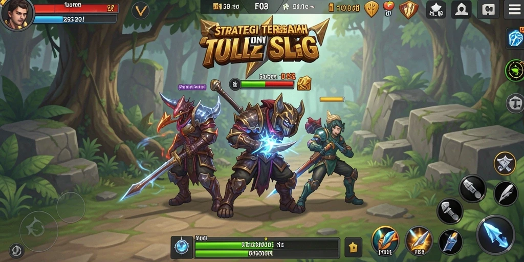 Tampilan screenshot utama F08 menampilkan aksi pertempuran mendebarkan dalam gameplay SLG.