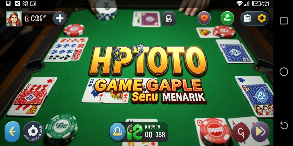 Screenshot HPTOTO menampilkan gameplay Gaple yang seru.