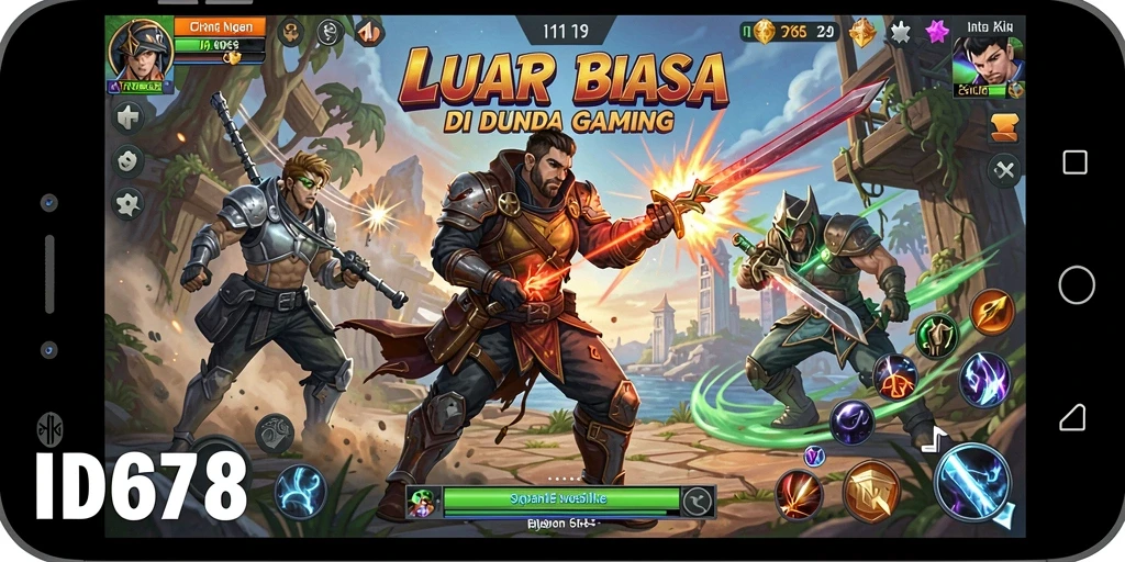 Gameplay pertarungan intens dan penuh aksi dari ID678.