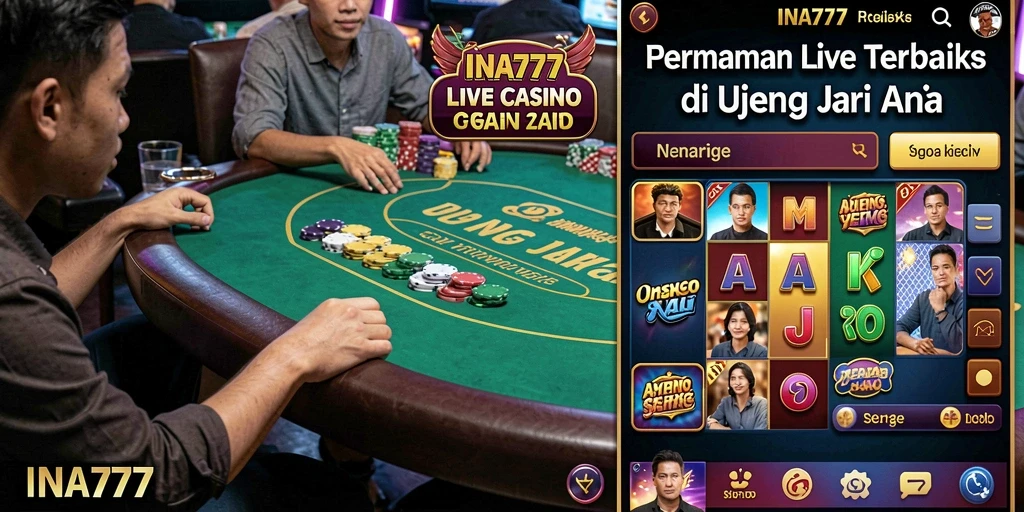 Screenshot INA777 menampilkan gameplay Live Casino yang mengasyikkan dan interaktif.