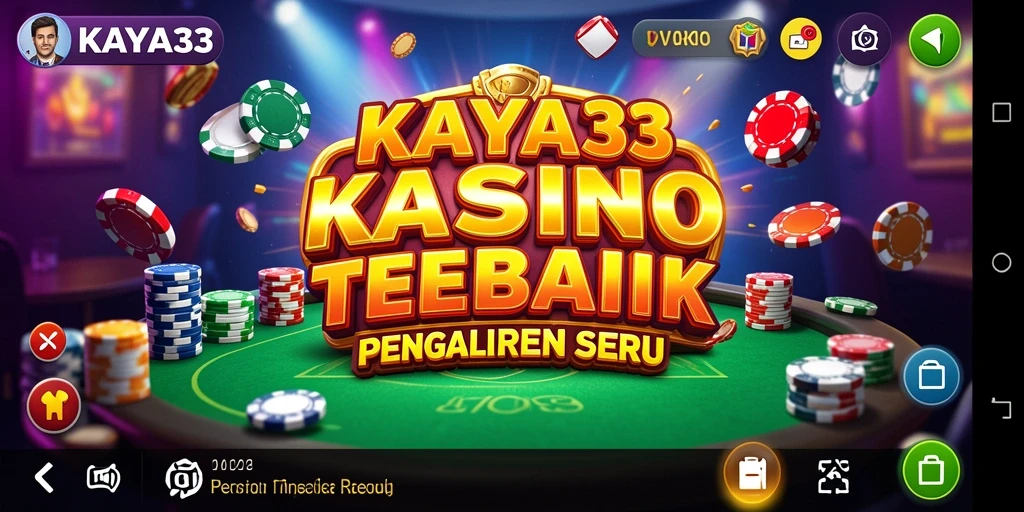 Screenshot utama KAYA33 menampilkan gameplay kasino yang seru.