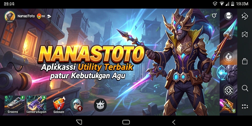 Tampilan antarmuka aplikasi NANASTOTO yang sederhana dan intuitif.