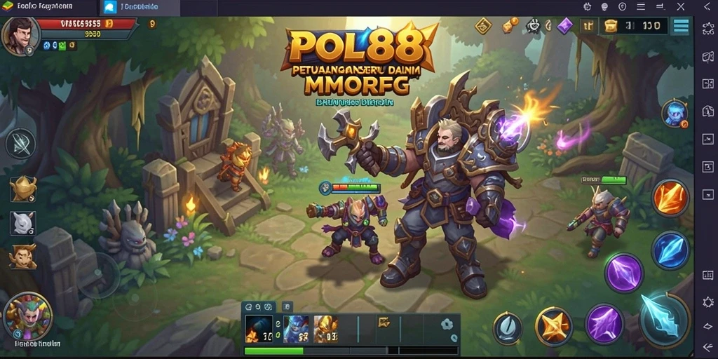 Tangkapan layar menampilkan aksi intens dalam gameplay POL88 MMORPG.