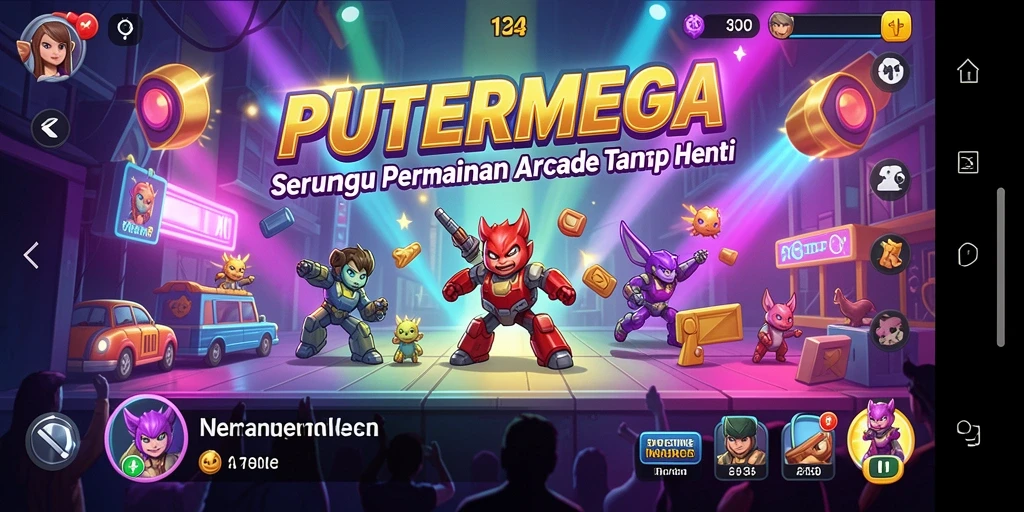 Tampilan gameplay PUTERMEGA dengan aksi seru dan grafis menarik.