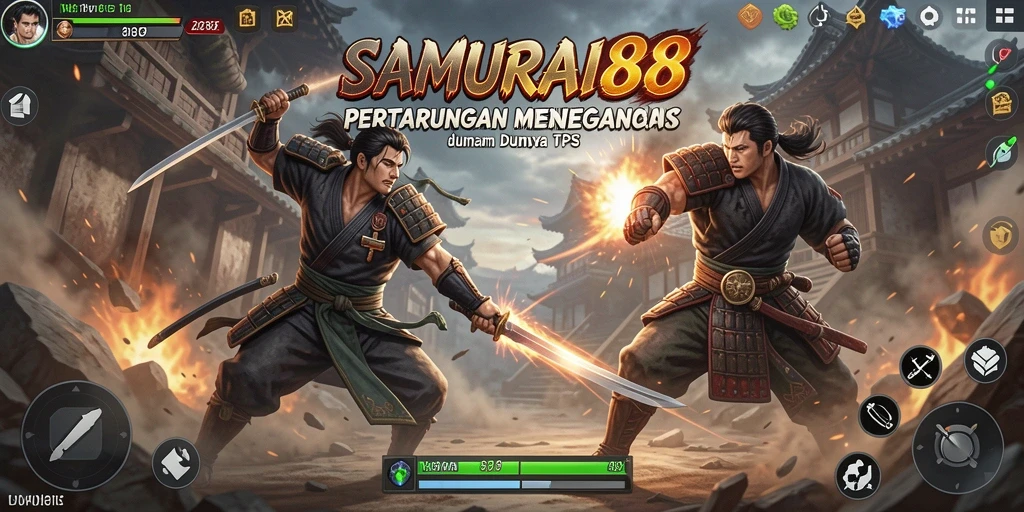 Screenshot yang menunjukkan aksi seru dalam gameplay SAMURAI88