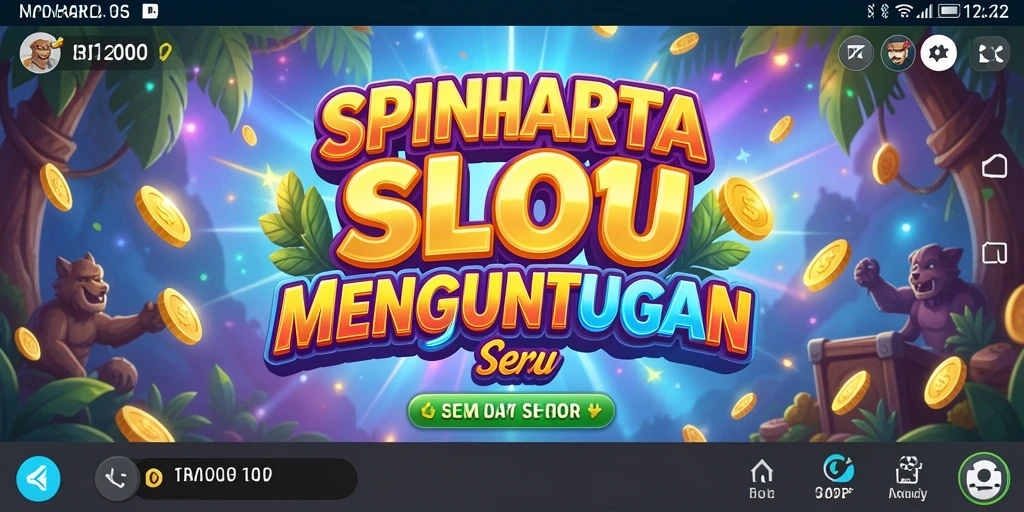 Tampilan gameplay seru di SPINHARTA yang menampilkan simbol dan fitur menarik.