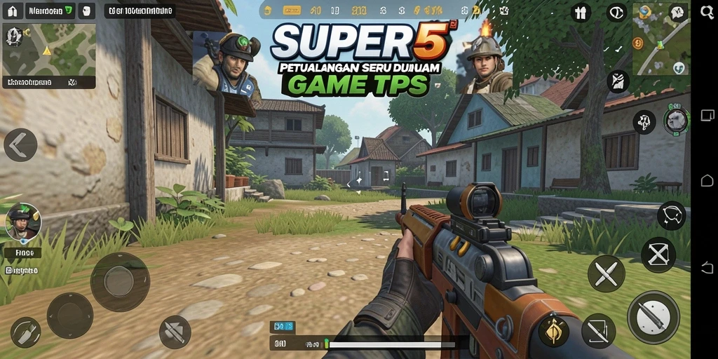 Gameplay seru dalam SUPER5, menjelajahi arena pertarungan.