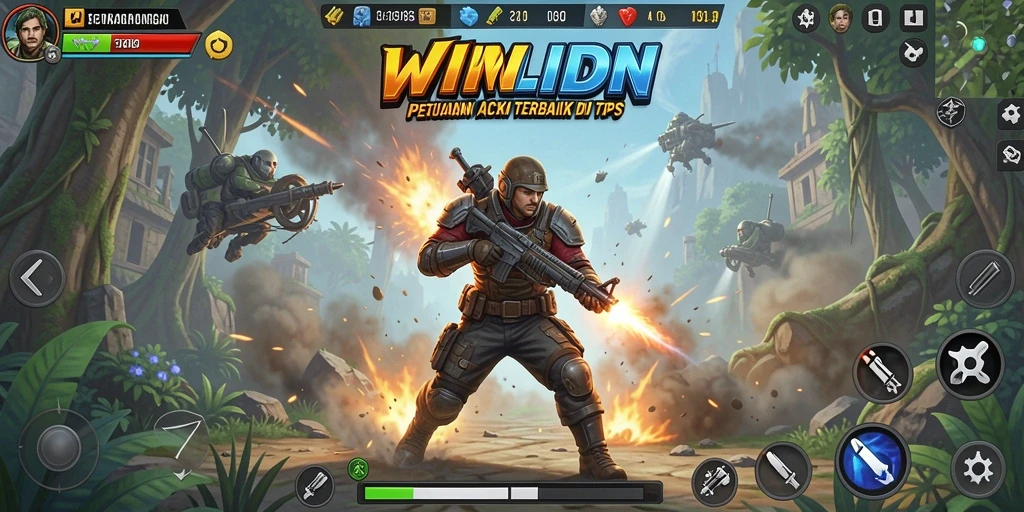 Screenshot gameplay <strong>WINIDN</strong> menunjukkan aksi seru di medan tempur.