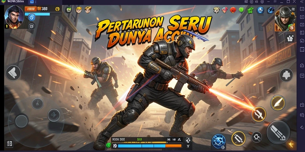 Tangkapan layar WOW388 menampilkan pertempuran aksi yang seru.